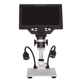 Microscopio electrónico portátil de escritorio digital con pantalla LCD de 7 pulgadas G1200D, 1200X, enchufe de la UE con batería, enchufe de EE. UU. con batería, enchufe de AU con batería, enchufe de UK con batería